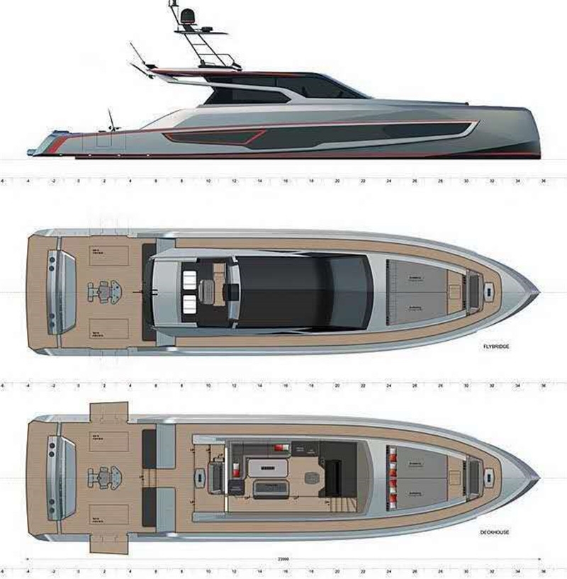 23米國產小型私人游艇價格200萬主圖